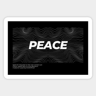 PEACE - Serene Minimalist Design for Harmony Sticker